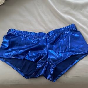 Blue costume booty shorts